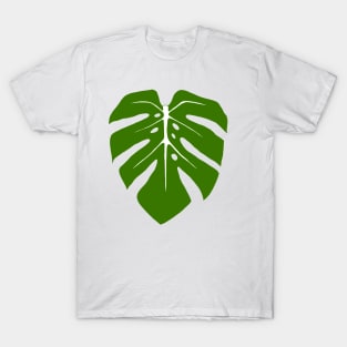 Khaki Green Monstera Leaf T-Shirt